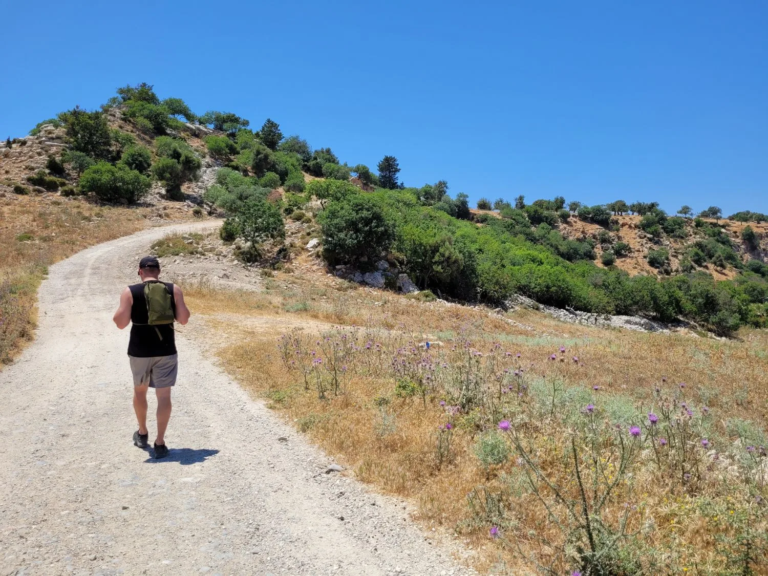 Hiking a trail in Cyprus
